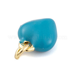 Emaille-Anhänger aus Messing mit Gestellbeschichtung&nbsp;KK-P269-10G-03