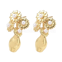 Boucles d'oreilles en laiton pour femmes&nbsp;EJEW-A168-12G