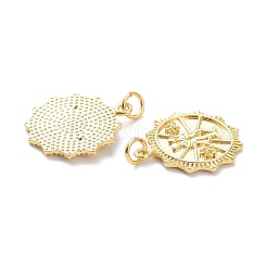 Латунные микропаве прозрачные подвески с фианитом ZIRC-L091-091G