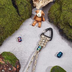 3 шт. 3 стиля походный инструмент повседневного использования титановый сплав парашютная веревка европейские бусины FIND-NB0004-97A