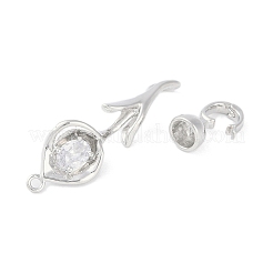 Проложить латунный прозрачный кубический цирконий над застежками&nbsp;LS-KK-F875-11P