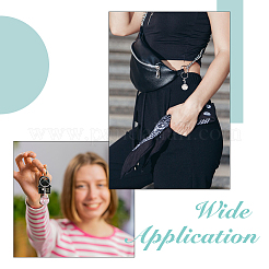 6 шт. 3 стиля натуральный аметист и синтетический синтетический и арбузный камень стеклянный брелок&nbsp;KEYC-FH00070