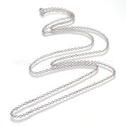 Железные цепочки Роло изготовление ожерелий MAK-R015-75cm-P