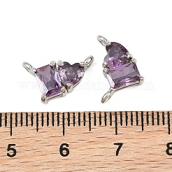 Messing ebnen Zirkonia Charms&nbsp;CU-CBA6A75-04P-05