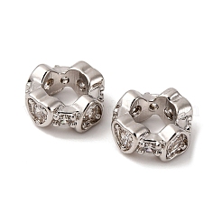 Латунные микро проложить кубического циркония бусы KK-CJC0013-05P-RS