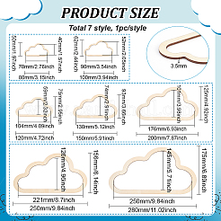 Деревянные рамы макраме&nbsp;WOOD-WH0022-57A