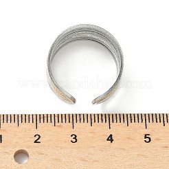 Двухцветные манжетные кольца из нержавеющей стали 304 RJEW-S635-01GP-B