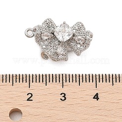 Латунные застежки из прозрачного кубического циркония с микропаве KK-C075-17P