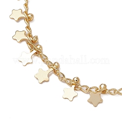 Латунь браслет материалы Снаряженная цепи AJEW-JB01324