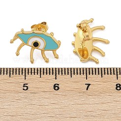 Женские серьги-гвоздики из нержавеющей стали 304 с эмалью&nbsp;EJEW-M095-05G