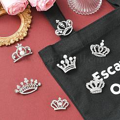 7 spilla a forma di corona con strass di cristallo in 7 stili con perle di plastica&nbsp;JEWB-CJ0003-19