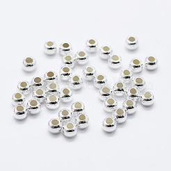 Бусины из стерлингового серебра с родиевым покрытием STER-K167-026C-P