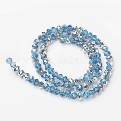 Chapelets de perles en verre transparent électrolytique&nbsp;LS-EGLA-A034-T8mm-M18