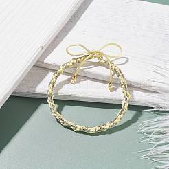 Браслет с плетеным шнуром из нейлона и полиэстера BJEW-JB07676