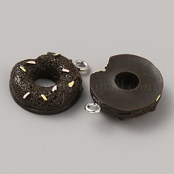 Непрозрачные подвески из искусственной смолы RESI-WH0039-02B