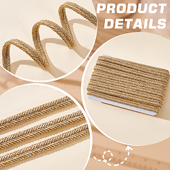 Geflochtenes Spitzenbesatzband aus Polyester für die Dekoration von Vorhängen und Sofas&nbsp;OCOR-WH0105-013A-01