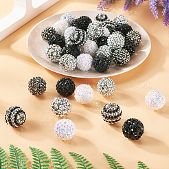 40 шт. 8 вида бусин из смоляных стразов&nbsp;RESI-CW0001-23