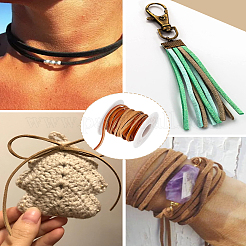 Плоский шнур из воловьей кожи длиной 5 м.&nbsp;OCOR-LP0006-02A