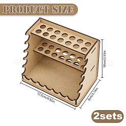 3-stufiges Aufbewahrungsregal für Holzpinsel&nbsp;ODIS-WH0078-82