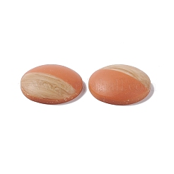Cabujones de resina de imitación de cuero esmerilado de grano de madera de dos tonos&nbsp;RESI-G053-01A
