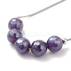 Браслеты-слайдеры из серебра 925 пробы с родиевым покрытием и настоящей платиной BJEW-P303-08P-02