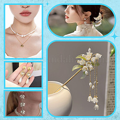 160 шт. 3 вида стеклянных жемчужных бусин-капель HY-NB0001-06A