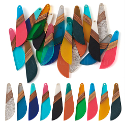 20шт 10 цвета смолы и орехового дерева большие подвески RESI-TA0001-71