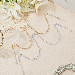 2 шт. 2-цветные сплавные витые цепочки для носа&nbsp;PURS-CY0001-01