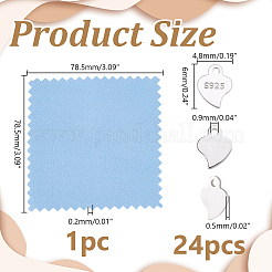 24 шт. 925 серебряные цепочки-удлинители STER-HY0001-15