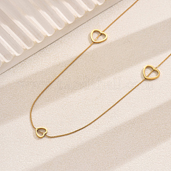 Длинные ожерелья из нержавеющей стали в форме сердца для женщин DN5562