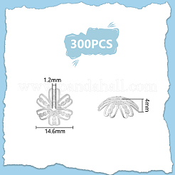300 шт. колпачок для бусин из нержавеющей стали 304 STAS-UN0056-66