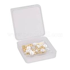 48 Stück 2 Größe 2 Farben Messing Spacer Beads Set&nbsp;KK-LS0001-03