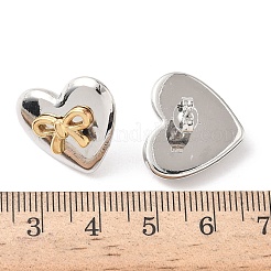 Boucles d'oreilles à tige en acier inoxydable 304 bicolore&nbsp;EJEW-B156-15P