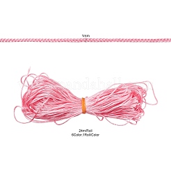 6 пачка 6 цвета нейлоновой нити нейлоновой нити для изготовления ювелирных изделий из бисера NWIR-FS0001-01B