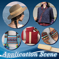 Жаккардовая цветочная лента из полиэстера SENE-WH0003-13B