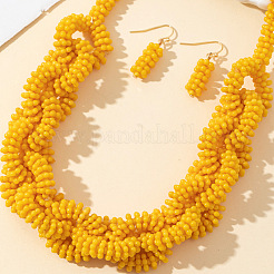 Комплекты из серег и ожерелий из бисера в богемном стиле&nbsp;FS-WGB2256-01