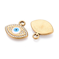 Подвески из нержавеющей стали 304 со стразами&nbsp;STAS-N110-50A-G