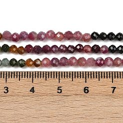 Нити из натуральных разноцветных турмалиновых бусин&nbsp;G-S388-A01-3mm