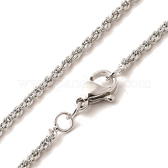 2 мм стойка покрытие латунная веревка цепи ожерелья для женщин мужчин MAK-L044-59P