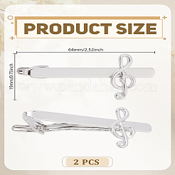 2 шт. латунные зажимы для галстука&nbsp;AJEW-LP0010-95