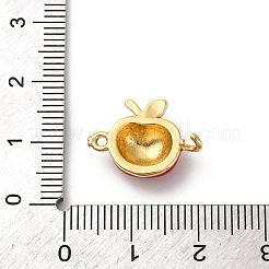 Латунные красные эмалевые соединители-шармы KK-I276-13G-02