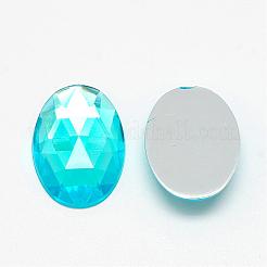 Акриловые горные хрусталь плоские задние кабошоны&nbsp;GACR-Q011-30x40-04