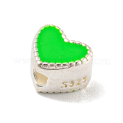 Argento a forma di cuore 925 perline in argento sterling&nbsp;STER-A031-02A