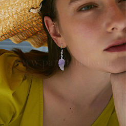 3 пара 3 стилей серег-крыльев из натуральных смешанных драгоценных камней с латунными штифтами для женщин EJEW-FI0003-19