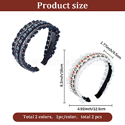 2 шт. 2-х цветные цветочные резинки для волос украшения для женщин&nbsp;OHAR-CY0001-19B