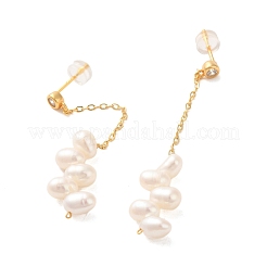 Серьги-гвоздики из стерлингового серебра EJEW-K273-01G