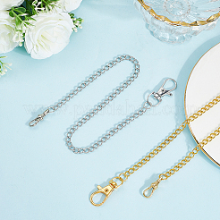 2 шт. 2-х цветные витые цепочные ремни из сплава для брюк AJEW-CY0001-68