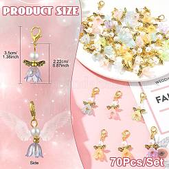 70 шт. 7 стильных подвесных украшений из акрила и сплава&nbsp;HJEW-FS00066