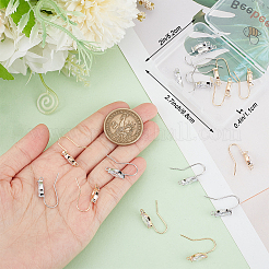 20 шт. 2 цвета латунные крючки для серег KK-BBC0011-23