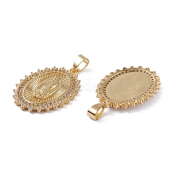 Латунные микропаве прозрачные подвески с фианитом&nbsp;LS-ZIRC-M116-20G